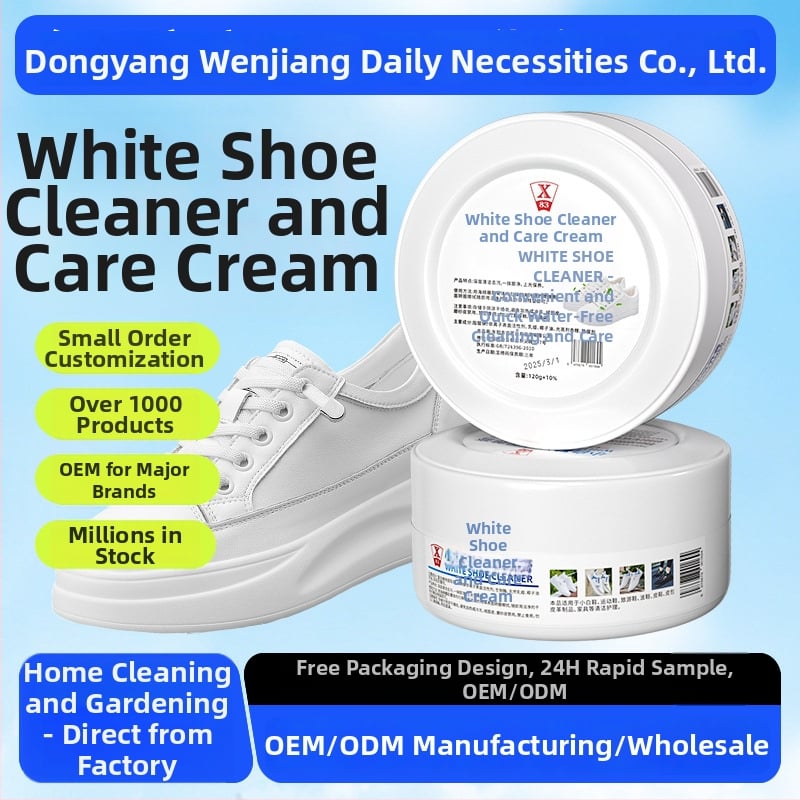 X83 Cremă de curățare pentru pantofi albi – formulă pe bază de burete pentru materiale textile și piele, decontaminare și albire