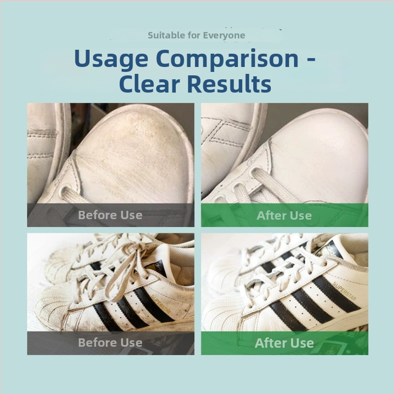 X83 Почистващ крем за бели обувки – гъбена формула за плат и кожа, премахване на замърсявания и избелване