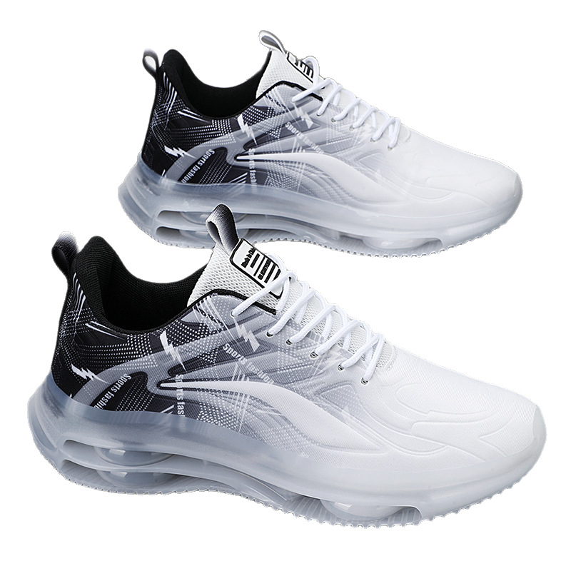 Zimske muške tenisice s zračnim jastučićem za ublažavanje udara, PU gornji dio, gumeni potplat, vezanje, outdoor casual stil
