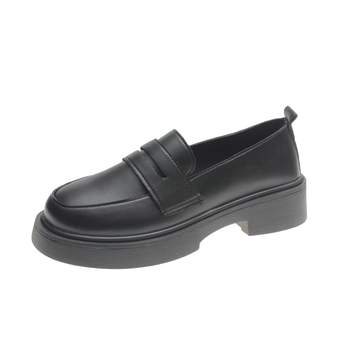 Loafers u britskom stilu, okrugla nosna kapica, PU vamp, srednji potpetica 3-5 cm, niski gornji dio