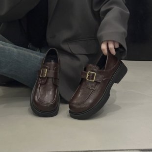 Ženske mokasine, okrugli vrh, PU gornji dio, PVC potplat, srednje visoki pet 3–5 cm, Velcro kopča