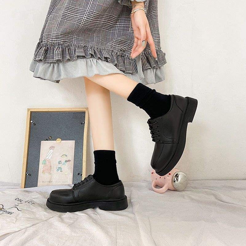 Ženske ravne cipele, britanski stil brogues, PU gornji dio, srednja visina gornje strane, nizak mačji potpetica