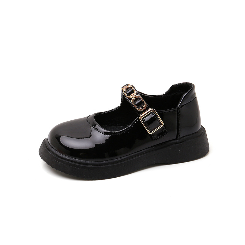 Dječje Mary Jane cipele za djevojčice, PU gornji dio, Velcro zatvarač, gumeni potplat, engleski stil, za proljeće i jesen