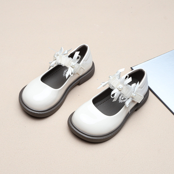 Meitenēm ādas kurpes ar Velcro aizdari, kristāla dekors, zems augšējais stils, gumijas zole, PU iekšējais