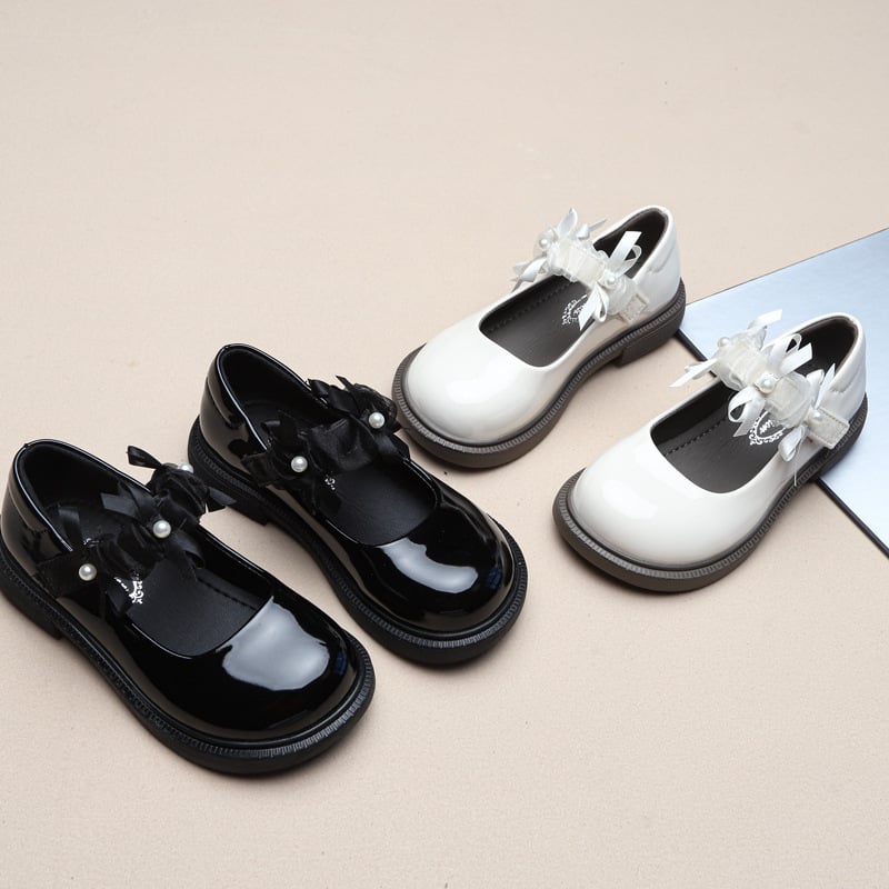 Meitenēm ādas kurpes ar Velcro aizdari, kristāla dekors, zems augšējais stils, gumijas zole, PU iekšējais