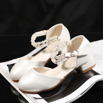 Meiteņu princeses kurpes ar zemu papēdi, PU augšpuse, Velcro aizdare, vienkrāsains dizains