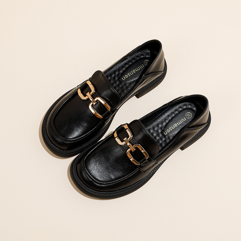Ženske loafers s mekanim potplatom – korejski stil, okrugli vrh, vamp od mikrovlakna, podstava od mikrovlakna, gumena potplata, niski potpetice (1–3 cm)