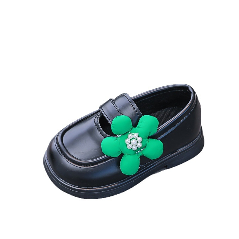 Meitenēm no mikrošķiedras kurpes ar Velcro aizdari, ziedu izšuvums, gumijas zole, elpojošas, anti-slip