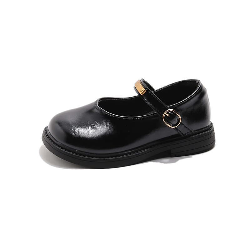 Meitenēm loaferi britu stilā no PU ādas, ar Velcro aizdari, zems augšdaļas augums, gumijas zole