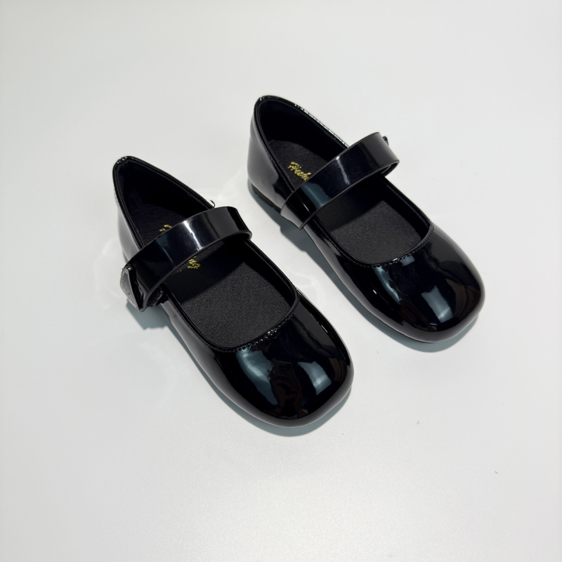 HEEMAKES Meitenēm kurpes ar mīkstu zoli – Velcro aizdare, gumijas zole, PU iekšējā odere, lakota virsma, elpojošas, pretkilšanas