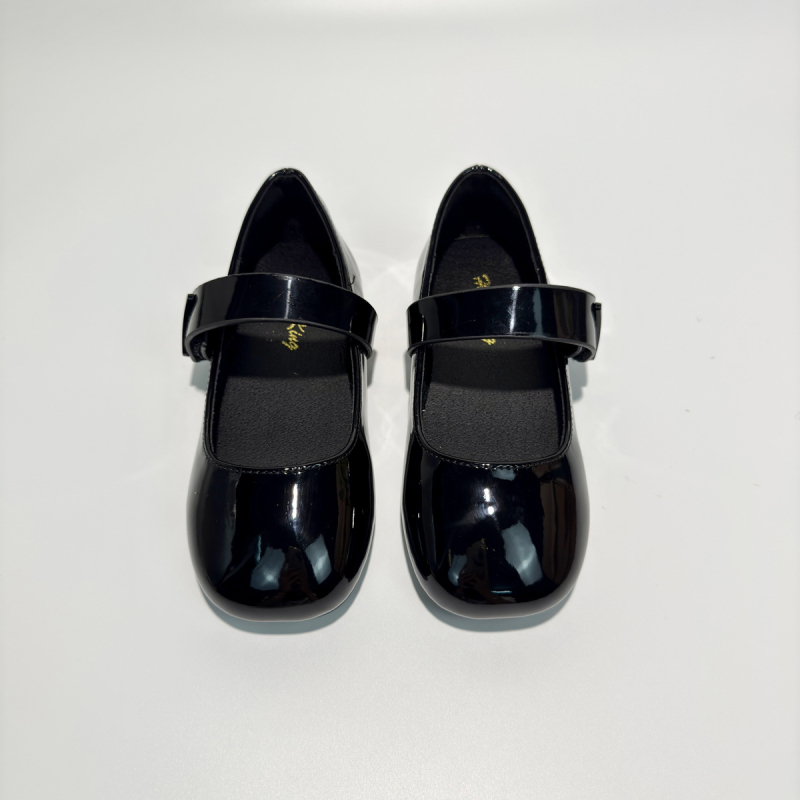 HEEMAKES Meitenēm kurpes ar mīkstu zoli – Velcro aizdare, gumijas zole, PU iekšējā odere, lakota virsma, elpojošas, pretkilšanas