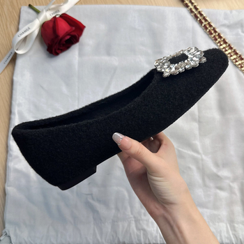 Pantofi Mary Jane din velur cu cristale, căptușeală din puf, înălțime ascunsă, talpă din cauciuc, toc mediu 3–6 cm, căldură de iarnă