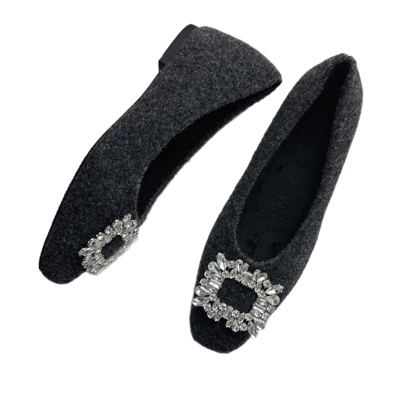 Pantofi Mary Jane din velur cu cristale, căptușeală din puf, înălțime ascunsă, talpă din cauciuc, toc mediu 3–6 cm, căldură de iarnă