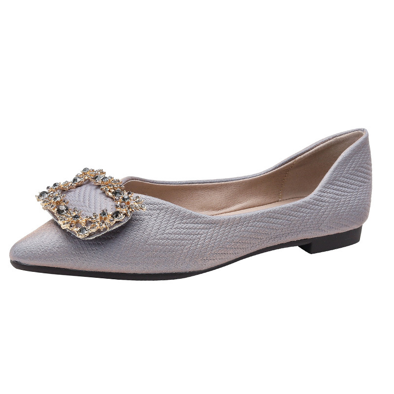 Pantofi damă cu talpă plată, vârf ascuțit, partea superioară din microfibră, talpă din tendoane de vită, stil coreean