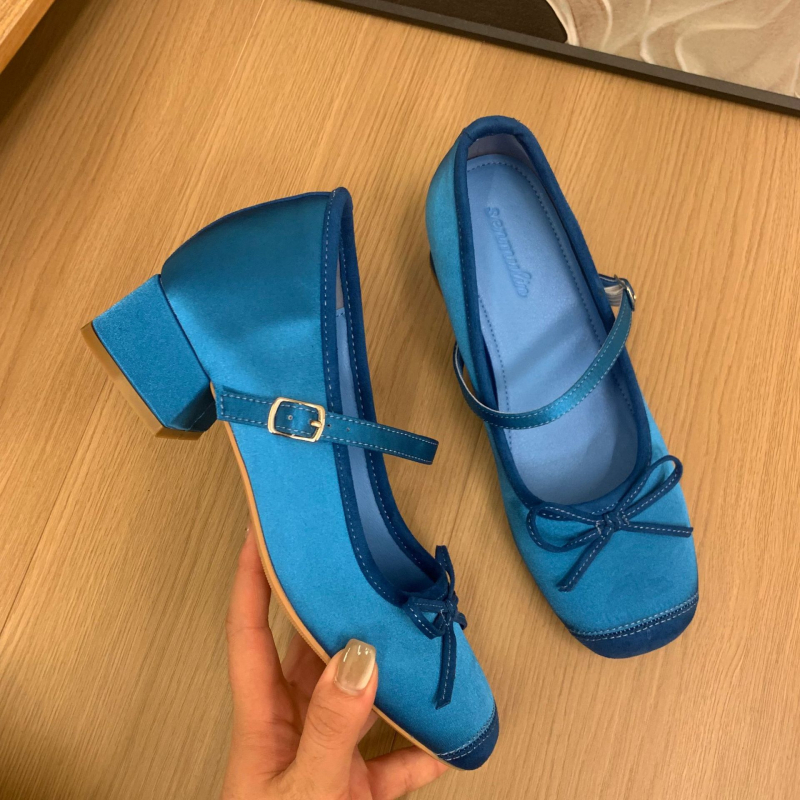 Ženske Mary Jane cipele s podizanjem od 7 cm, okrugli vrh, srednji pet 3–5 cm, gornji materijal: super vlakno, đon od gume