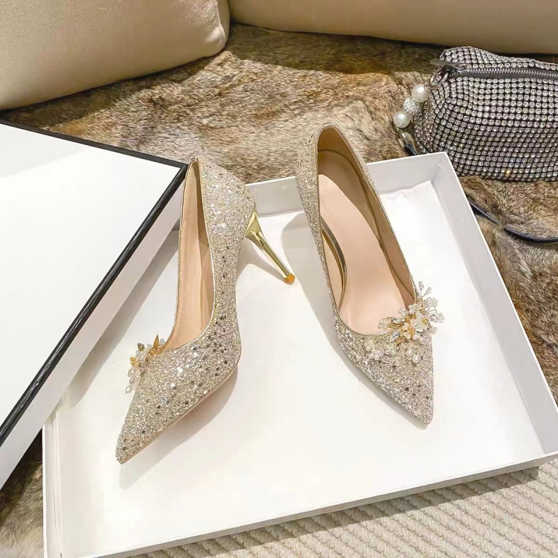 Pantofi femei cu toc – vârf ascuțit, toc 6-8 cm, toc subțire, PU partea superioară, căptușeală microfibră