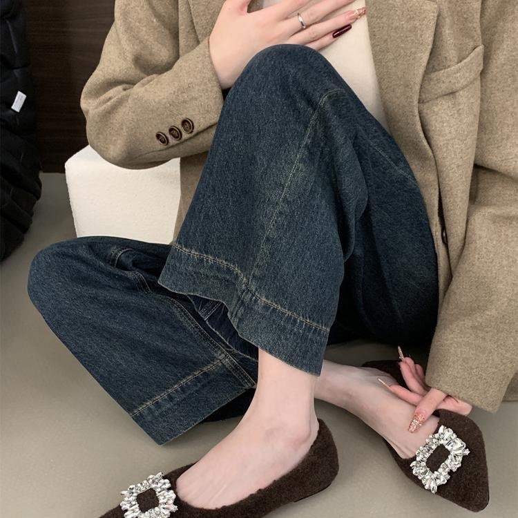 Dámske Mary Jane topánky, špičatý nos, PU horný materiál, zapínanie na pracku, nízky štvorcový podpätok 1-3 cm, kórejský štýl