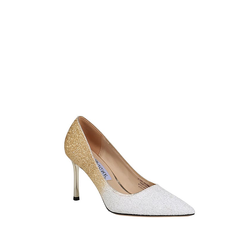 Ženske cipele na visoku petu s gradientnim uzorkom i šljokicama, oštar nos, 6-8 cm visina potpetice, Ultrafilm kožna uložak