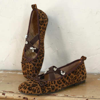 Balerini Mary Jane pentru femei cu broderie florală cu strasuri, vârf rotund, baretă elastică, toc jos sub 3 cm, talpă și parte superioară din cauciuc