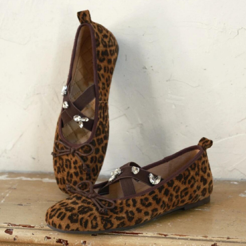 Balerini Mary Jane pentru femei cu broderie florală cu strasuri, vârf rotund, baretă elastică, toc jos sub 3 cm, talpă și parte superioară din cauciuc