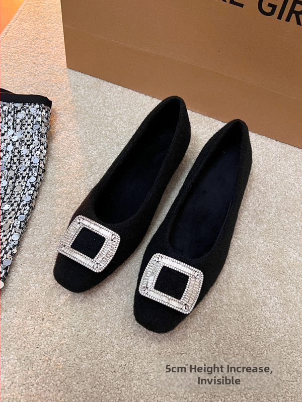 Dámske Mary Jane topánky, štvorcový nos, semišový vršok, podšívka z umelej plyše, stredná výška podpätku 3–6 cm