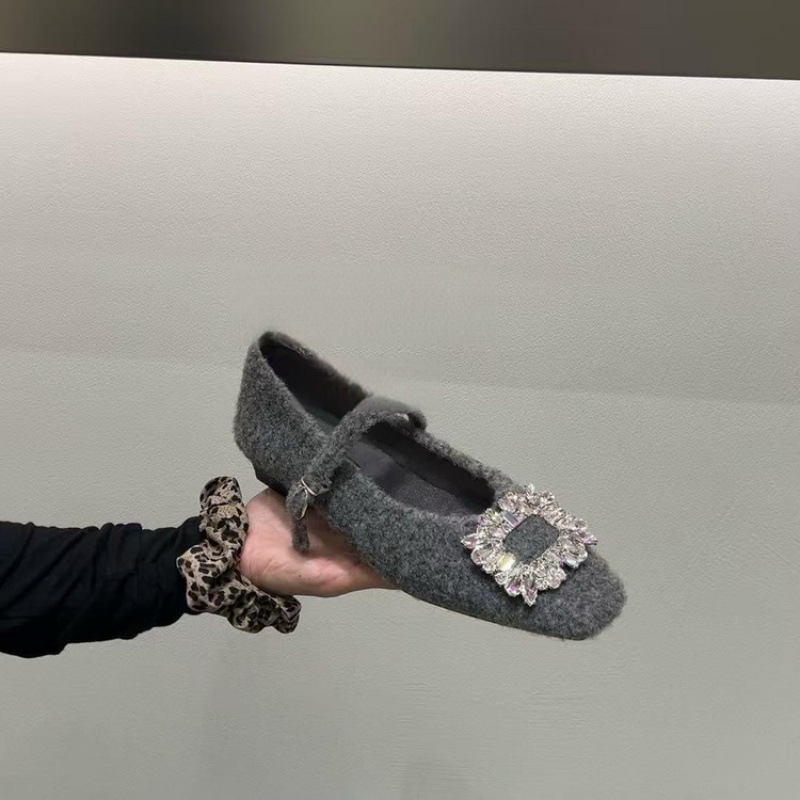 Ženske Mary Jane cipele s kvadratnim nosom, kristali, jednosmjerno kopčanje, visina potpetice iznad 8 cm