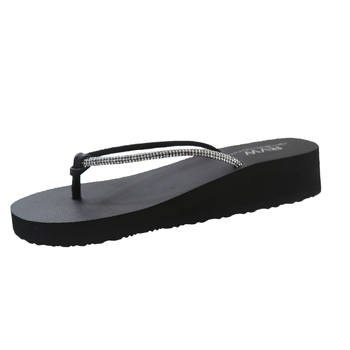 Ženske sandale s kristalima, flip-flopovi sa srednjom platformom, protuklizne, gornji dio PU, potplat EVA