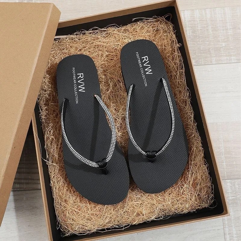 Ženske plage sandale s debelim potplatom i klinom, PVC gornji dio i PVC potplat, korejski stil