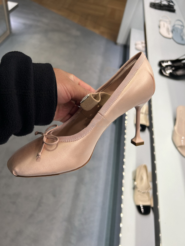 vellxin satenske Mary Jane cipele s mašnom, kvadratni nos, tanki peta 6–8 cm, stil princeze