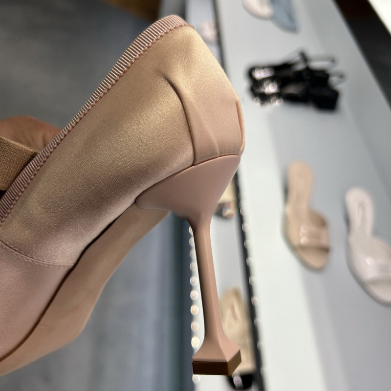 vellxin satenske Mary Jane cipele s mašnom, kvadratni nos, tanki peta 6–8 cm, stil princeze