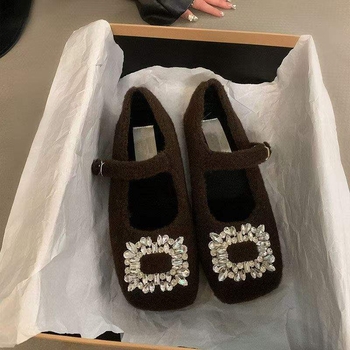 Plošne Mary Jane balerine, minimalistički stil, PU gornji dio, PU uložak, niski mačji potpetica