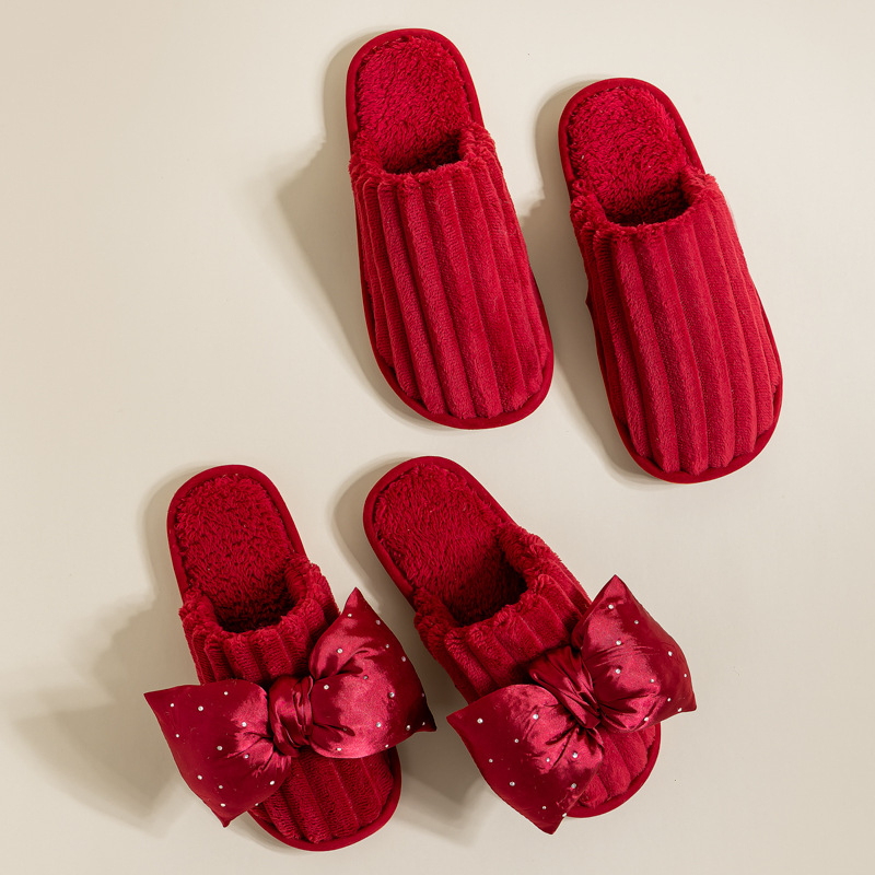 Παντόφλες για το σπίτι - Unisex; Fly-Toe Slippers; Θερμές; Παχιά σόλα; Άνω: Suede