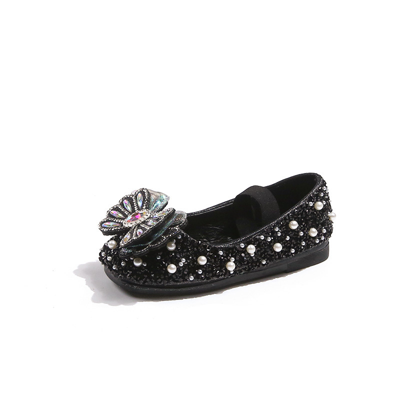 Mergaitei princesės batai – blizgi viršutinė dalis, PU vidus, PU įdėklas, gumos padas, elastinė juostelė