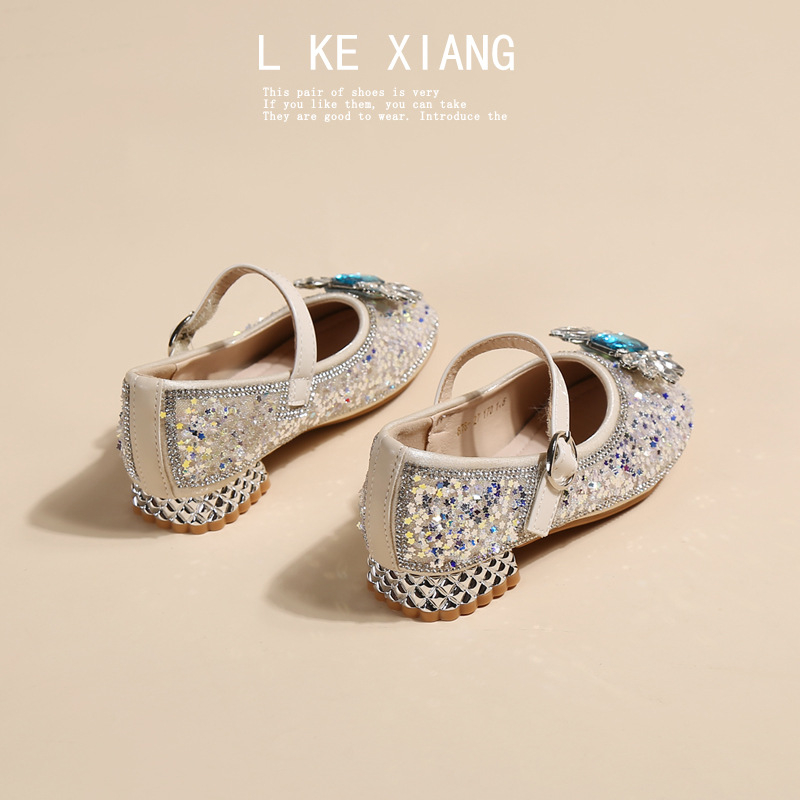 Mergaitėms princesės bateliai — satino viršus, Velcro užsegimas, PU vidpadis, guma padas