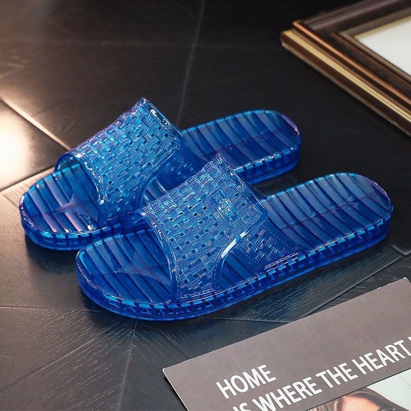 Muške kristalne PVC papuče za kućnu i vanjsku upotrebu, protuklizna potplata, injektirana potplata, Leisure stil