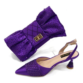 Ženske vjenčane cipele s špičastim nosom, satin gornji dio, Mary Jane stil, 3–6 cm debeli peta