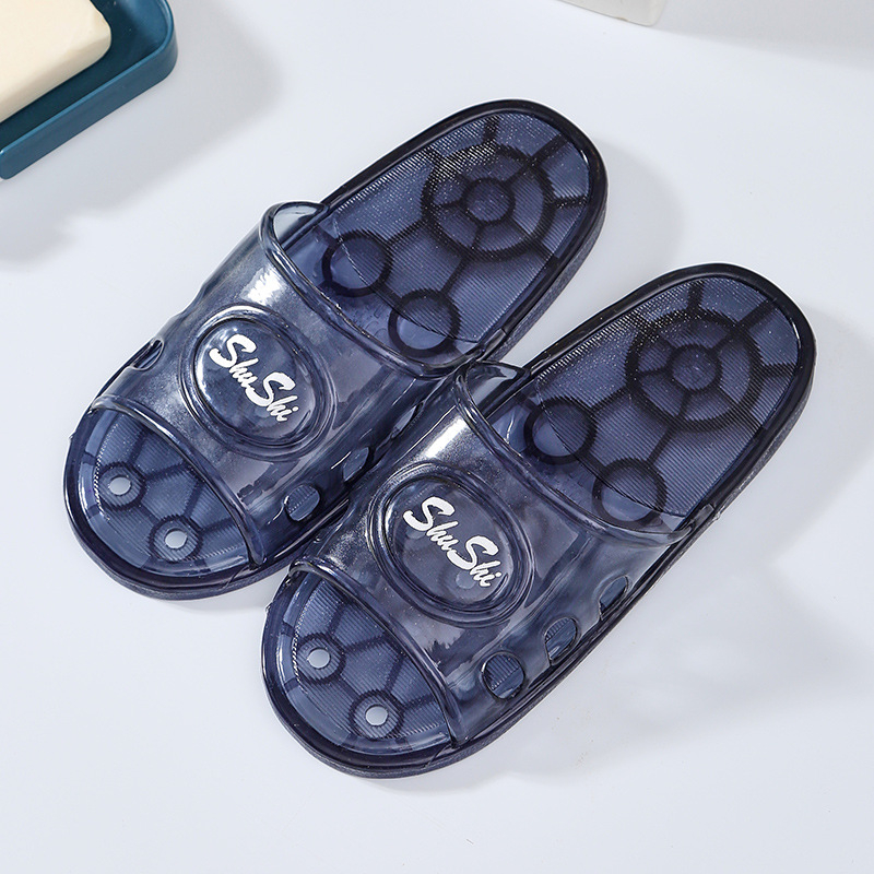 Unisex domáce papuče s PVC vrškom a PVC podrážkou, slip-on, vstrekovaná podrážka, uvoľnený štýl