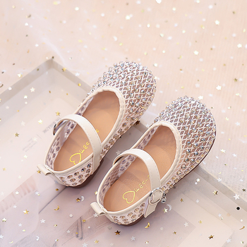 Mergaitei skirti PU viršutinė dalis sandalų su Velcro užsegimu, tinklinė vidinė danga, PU įdėklas, gumos padas