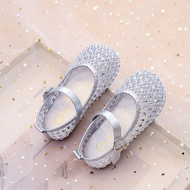 Mergaitei skirti PU viršutinė dalis sandalų su Velcro užsegimu, tinklinė vidinė danga, PU įdėklas, gumos padas