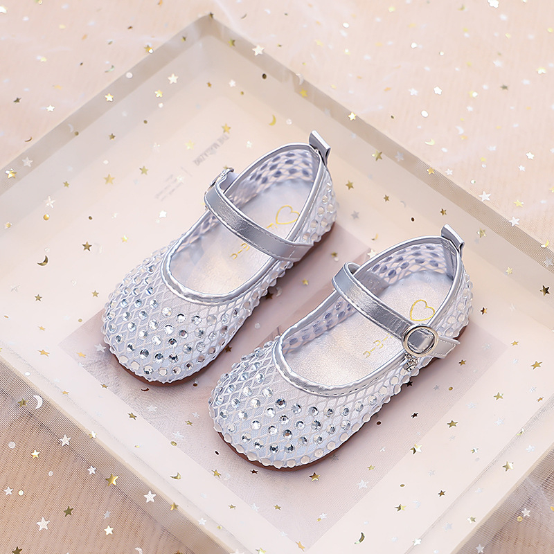 Mergaitei skirti PU viršutinė dalis sandalų su Velcro užsegimu, tinklinė vidinė danga, PU įdėklas, gumos padas