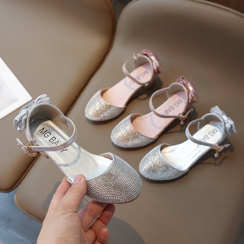 Детски обувки за момичета: PU горна част, PU стелка, гумена подметка, закопчаване с катарама