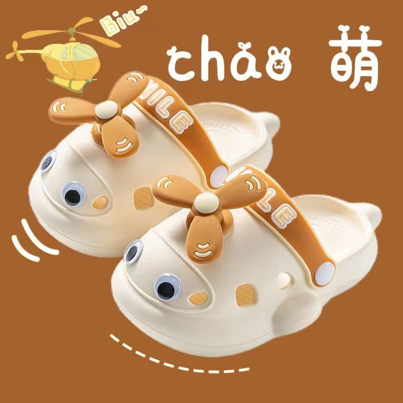 Sandale pentru copii din EVA cu găuri, model desen animat, respirante, anti-alunecare, talpă groasă, turnare prin injecție