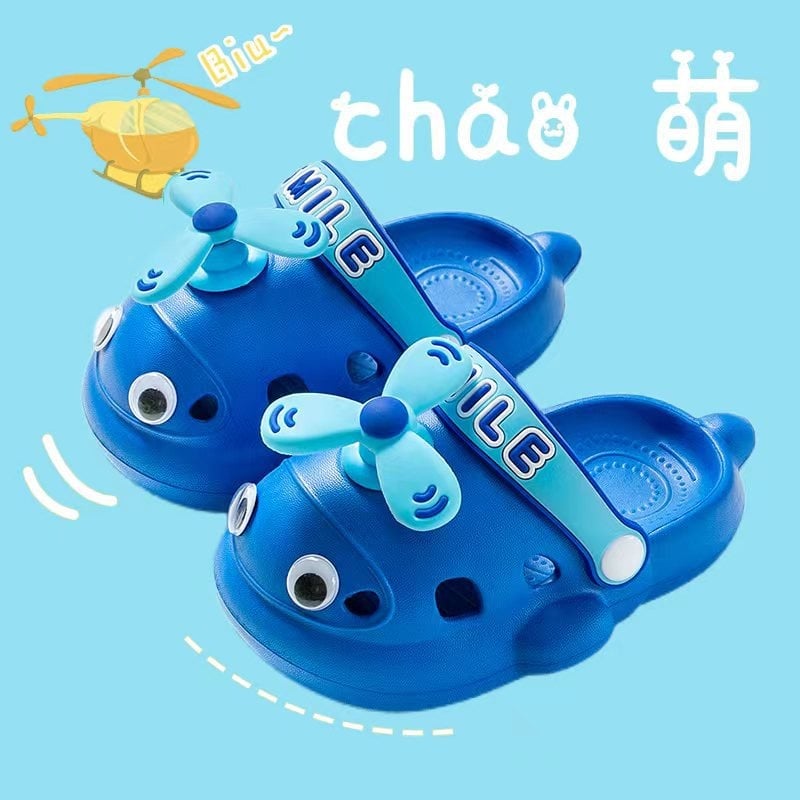Sandale pentru copii din EVA cu găuri, model desen animat, respirante, anti-alunecare, talpă groasă, turnare prin injecție