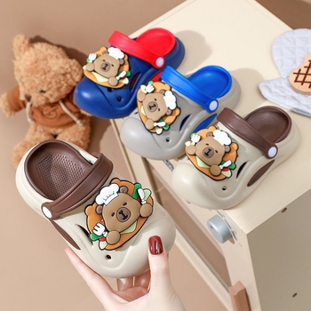 Dječje EVA sandale s rupicama, zatvorenim vrhom, protivklizne, mekani potplat, Cartoon Paradise stil, unisex, 1–6 godina