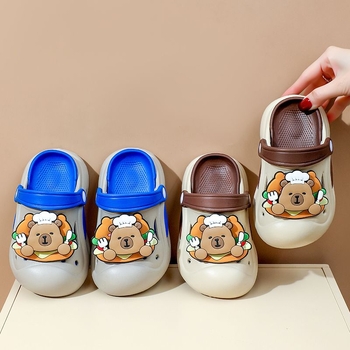 Dječje EVA sandale s rupicama, zatvorenim vrhom, protivklizne, mekani potplat, Cartoon Paradise stil, unisex, 1–6 godina