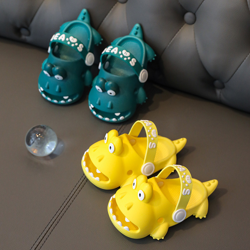 Sandale pentru copii în stil Crocs, model Cartoon, din PVC pentru partea superioară și talpă, respirante, impermeabile și antiderapante, unisex, pentru copii 1–6 ani