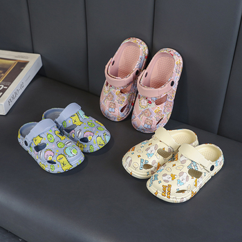 Gyerekek Crocs-stílusú papucs – EVA felső rész, EVA talp, állatmintázat, lélegző