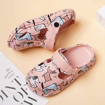 Gyerekek Crocs-stílusú papucs – EVA felső rész, EVA talp, állatmintázat, lélegző