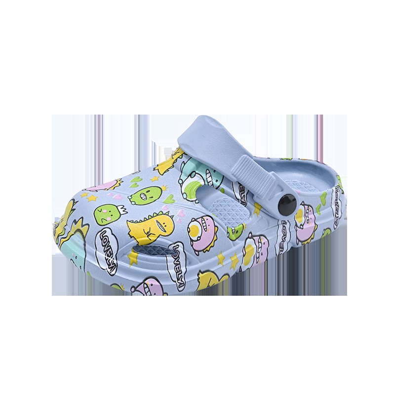 Gyerekek Crocs-stílusú papucs – EVA felső rész, EVA talp, állatmintázat, lélegző