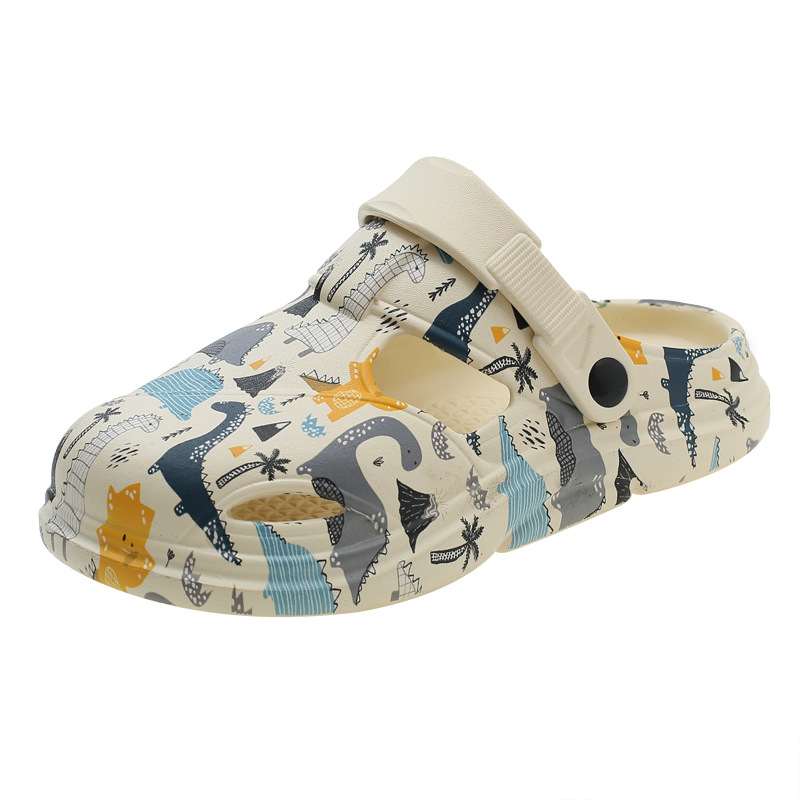 Gyerekek Crocs-stílusú papucs – EVA felső rész, EVA talp, állatmintázat, lélegző